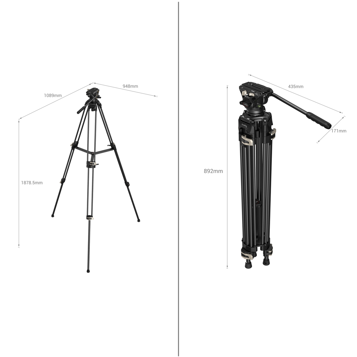 SmallRig Fluid Head Proffesional Tripod 3751 6941590007885