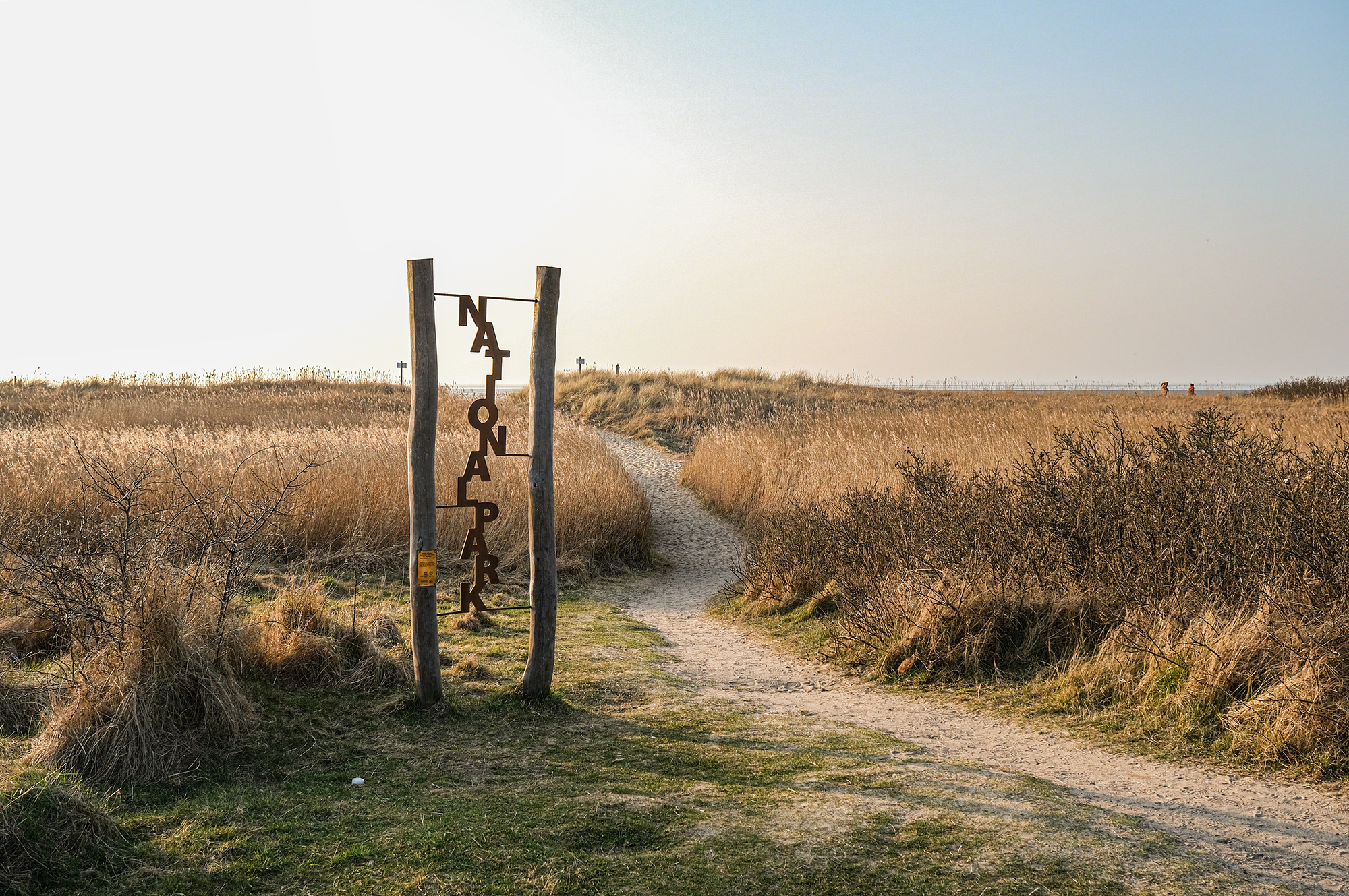 Eingang zum Nationalpark Niedersächsisches Wattenmeer – Beginn einer Tour zur Vogelbeobachtung im einzigartigen Küstenbiotop.